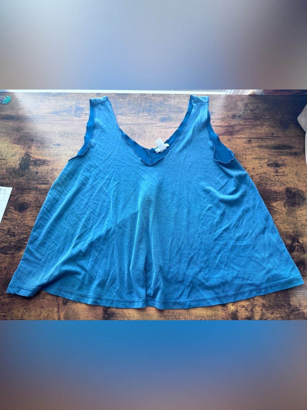BP-Women’s Teal V-Neck Tank Top-Small